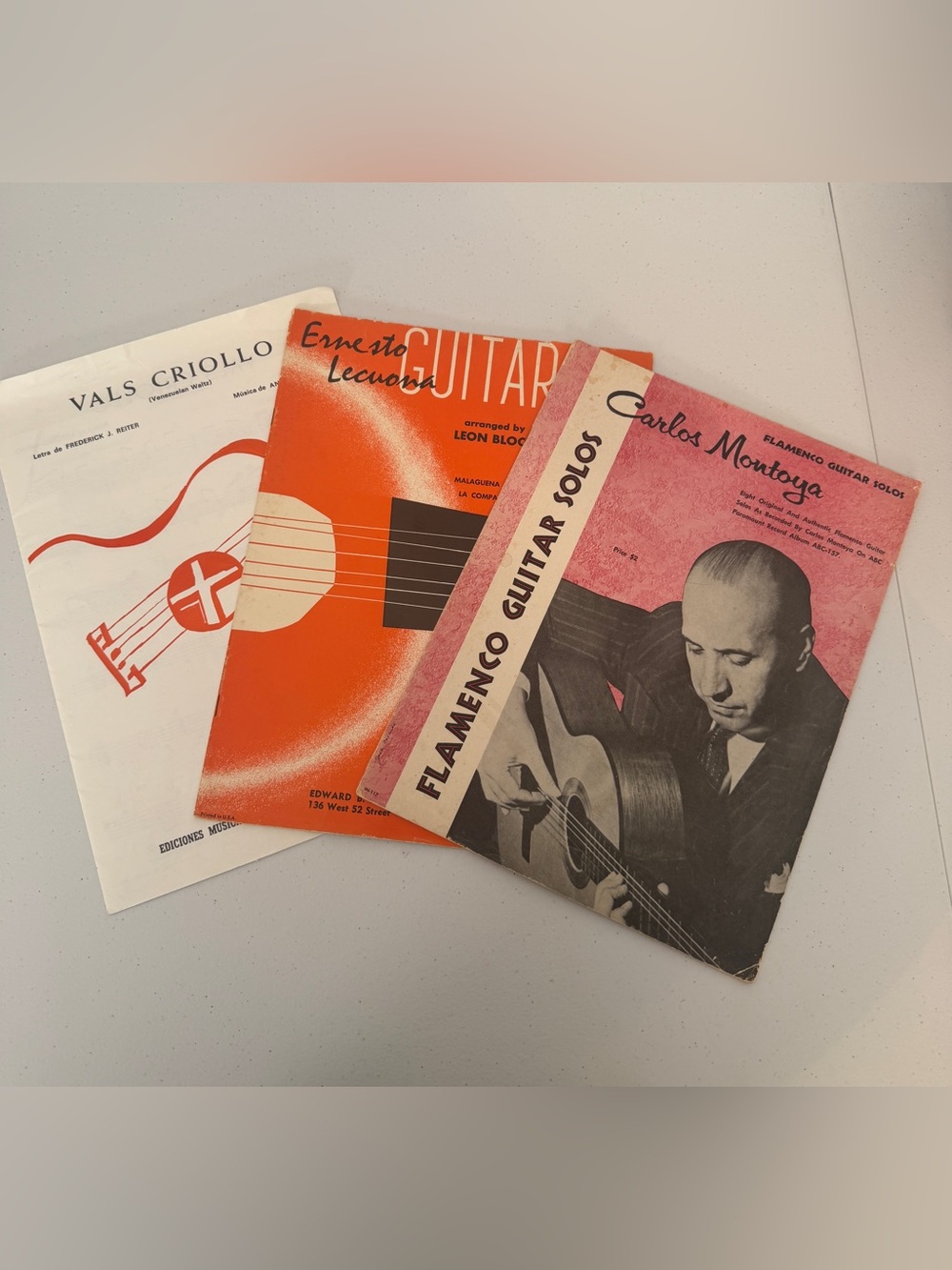 Vintage Classical Flamenco Guitar Sheet Music Lot Montoya Lecuona Tarrega Lauro